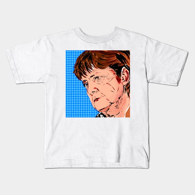 Angela Merkel Kids T-Shirt by truthtopower